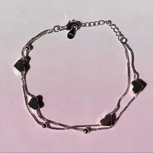 Silver heart bracelet